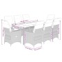 Set de comedor de jardín 9 pzas y cojines ratán sintético negro de vidaXL, Conjuntos de jardín - Ref: Foro24-3276687, Precio:...
