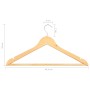 Juego de perchas para ropa 50 uds antideslizantes madera dura de vidaXL, Perchas - Ref: Foro24-289912, Precio: 65,74 €, Descu...