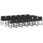 Set comedor de jardín con cojines 13 pzas ratán sintético negro de vidaXL, Conjuntos de jardín - Ref: Foro24-3211483, Precio:...