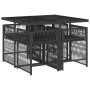 Set de muebles jardín 5 pzas con cojines ratán sintético negro de vidaXL, Conjuntos de jardín - Ref: Foro24-3211614, Precio: ...