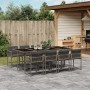 Set comedor jardín 9 pzas y cojines ratán sintético gris de vidaXL, Conjuntos de jardín - Ref: Foro24-3211460, Precio: 507,99...