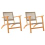 Sillas de jardín 2 uds madera de acacia y ratán sintético beige de vidaXL, Conjuntos de jardín - Ref: Foro24-365869, Precio: ...