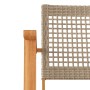 Sillas de jardín 2 uds madera de acacia y ratán sintético beige de vidaXL, Conjuntos de jardín - Ref: Foro24-365869, Precio: ...