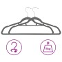 Juego de perchas ropa 100 uds antideslizantes terciopelo gris de vidaXL, Perchas - Ref: Foro24-289919, Precio: 59,17 €, Descu...