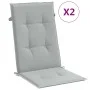 Cojines para silla respaldo alto 2 uds tela gris claro melange de vidaXL, Cojines para sillas y sofás - Ref: Foro24-4002412, ...