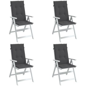 Cojines silla respaldo alto 4 uds tela gris antracita melange de vidaXL, Cojines para sillas y sofás - Ref: Foro24-4002410, P...