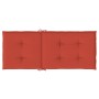 Cojines silla respaldo alto 4 uds tela rojo melange 120x50x4 cm de vidaXL, Cojines para sillas y sofás - Ref: Foro24-4002431,...