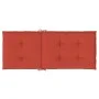 Cojines silla respaldo alto 4 uds tela rojo melange 120x50x4 cm de vidaXL, Cojines para sillas y sofás - Ref: Foro24-4002431,...