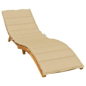Cojín para tumbona tela beige melange 200x50x4 cm de vidaXL, Cojines para sillas y sofás - Ref: Foro24-4002501, Precio: 39,64...