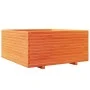 Jardinera madera maciza de pino marrón cera 100x100x49,5 cm de vidaXL, Maceteros y jardineras - Ref: Foro24-3282541, Precio: ...