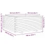 Jardinera madera maciza de pino marrón cera 100x100x49,5 cm de vidaXL, Maceteros y jardineras - Ref: Foro24-3282541, Precio: ...