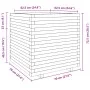 Jardinera madera de pino impregnada 70x70x72,5 cm de vidaXL, Maceteros y jardineras - Ref: Foro24-3282588, Precio: 229,91 €, ...