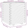 Jardinera madera de pino impregnada 60x60x72,5 cm de vidaXL, Maceteros y jardineras - Ref: Foro24-3282583, Precio: 200,48 €, ...