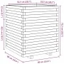 Jardinera madera de pino impregnada 60x60x72,5 cm de vidaXL, Maceteros y jardineras - Ref: Foro24-3282583, Precio: 197,76 €, ...