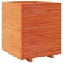 Jardinera madera maciza de pino marrón cera 60x60x72,5 cm de vidaXL, Maceteros y jardineras - Ref: Foro24-3282581, Precio: 22...