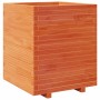 Jardinera madera maciza de pino marrón cera 60x60x72,5 cm de vidaXL, Maceteros y jardineras - Ref: Foro24-3282581, Precio: 22...