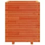 Jardinera madera maciza de pino marrón cera 60x60x72,5 cm de vidaXL, Maceteros y jardineras - Ref: Foro24-3282581, Precio: 22...