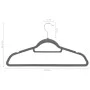 Juego de perchas de ropa 20 uds antideslizantes terciopelo gris de vidaXL, Perchas - Ref: Foro24-289917, Precio: 18,82 €, Des...