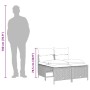 Set de muebles de jardín 5 pzas y cojines ratán sintético negro de vidaXL, Conjuntos de jardín - Ref: Foro24-3261527, Precio:...