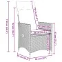 Set de comedor de jardín 9 pzas y cojines ratán sintético negro de vidaXL, Conjuntos de jardín - Ref: Foro24-3276699, Precio:...