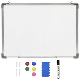 Pizarra magnética de borrado en seco acero blanco 70x50 cm de vidaXL, Pizarras blancas - Ref: Foro24-146632, Precio: 36,28 €,...