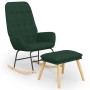 Sillón mecedora con taburete tela verde oscuro de vidaXL, Mecedoras - Ref: Foro24-3097709, Precio: 148,48 €, Descuento: %