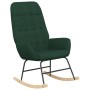 Sillón mecedora con taburete tela verde oscuro de vidaXL, Mecedoras - Ref: Foro24-3097709, Precio: 148,48 €, Descuento: %