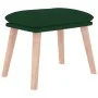 Sillón mecedora con taburete tela verde oscuro de vidaXL, Mecedoras - Ref: Foro24-3097709, Precio: 146,12 €, Descuento: %