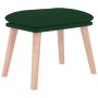 Sillón mecedora con taburete tela verde oscuro de vidaXL, Mecedoras - Ref: Foro24-3097709, Precio: 148,48 €, Descuento: %