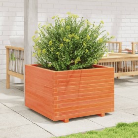 Jardinera madera maciza de pino marrón cera 70x70x49,5 cm de vidaXL, Maceteros y jardineras - Ref: Foro24-3282526, Precio: 18...