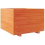 Jardinera madera maciza de pino marrón cera 70x70x49,5 cm de vidaXL, Maceteros y jardineras - Ref: Foro24-3282526, Precio: 18...