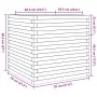 Jardinera de madera maciza de abeto Douglas 70x70x68,5 cm de vidaXL, Maceteros y jardineras - Ref: Foro24-3282477, Precio: 20...