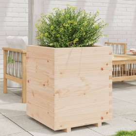 Jardinera madera maciza de pino 60x60x72,5 cm de vidaXL, Maceteros y jardineras - Ref: Foro24-3282579, Precio: 186,87 €, Desc...