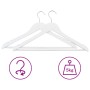 Juego perchas ropa 100 uds antideslizantes madera dura blanco de vidaXL, Perchas - Ref: Foro24-289916, Precio: 135,96 €, Desc...