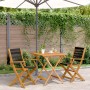 Juego de bistro de 3 piezas polipropileno y madera maciza negro de vidaXL, Conjuntos de jardín - Ref: Foro24-3281877, Precio:...