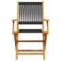 Juego de bistro de 3 piezas polipropileno y madera maciza negro de vidaXL, Conjuntos de jardín - Ref: Foro24-3281877, Precio:...