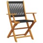 Juego de bistro de 3 piezas polipropileno y madera maciza negro de vidaXL, Conjuntos de jardín - Ref: Foro24-3281877, Precio:...