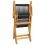 Juego de bistro de 3 piezas polipropileno y madera maciza negro de vidaXL, Conjuntos de jardín - Ref: Foro24-3281877, Precio:...