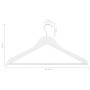 Juego perchas ropa 100 uds antideslizantes madera dura blanco de vidaXL, Perchas - Ref: Foro24-289916, Precio: 135,96 €, Desc...