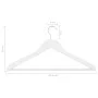 Juego perchas ropa 100 uds antideslizantes madera dura blanco de vidaXL, Perchas - Ref: Foro24-289916, Precio: 133,66 €, Desc...