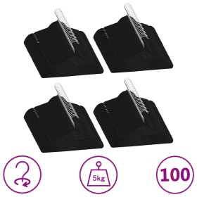 Juego de perchas ropa 100 uds antideslizantes terciopelo negro de vidaXL, Perchas - Ref: Foro24-289922, Precio: 63,80 €, Desc...