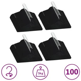 Juego de perchas ropa 100 uds antideslizantes terciopelo negro de vidaXL, Perchas - Ref: Foro24-289922, Precio: 61,90 €, Desc...