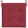Cojines silla de jardín 4 uds tela Oxford rojo tinto 40x40x3 cm de vidaXL, Cojines para sillas y sofás - Ref: Foro24-314021, ...