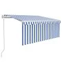 Automatic blind awning, LED and blue wind sensor 3.5x2.5m by vidaXL, Awnings - Ref: Foro24-3069291, Price: 523,02 €, Discount: %
