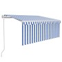 Toldo automático persiana, LED y sensor de viento azul 3,5x2,5m de vidaXL, Toldos - Ref: Foro24-3069291, Precio: 524,76 €, De...