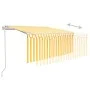 Toldo automático persiana LED sensor viento amarillo 3,5x2,5 m de vidaXL, Toldos - Ref: Foro24-3069293, Precio: 508,38 €, Des...