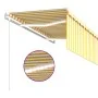 Toldo automático persiana LED sensor viento amarillo 3,5x2,5 m de vidaXL, Toldos - Ref: Foro24-3069293, Precio: 508,38 €, Des...