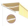 Toldo automático persiana LED sensor viento amarillo 3,5x2,5 m de vidaXL, Toldos - Ref: Foro24-3069293, Precio: 518,46 €, Des...
