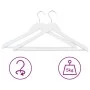 Juego de perchas ropa 20 uds antideslizantes madera dura blanco de vidaXL, Perchas - Ref: Foro24-289914, Precio: 37,24 €, Des...