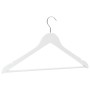 Juego de perchas ropa 20 uds antideslizantes madera dura blanco de vidaXL, Perchas - Ref: Foro24-289914, Precio: 40,49 €, Des...